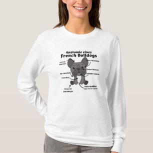 Anatomy Of A French Bulldog Dogs Funny Puppy T-Shirt