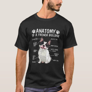 Anatomy Of A French Bulldog Frenchie Dog Lover Pet T-Shirt