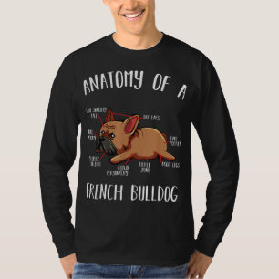 Anatomy Of A French Bulldog Frenchie Dog Lover Pet T-Shirt