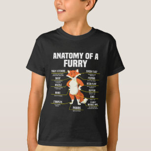 Anatomy Of A Furry Fandom Furries Cute Sweet Funny T-Shirt