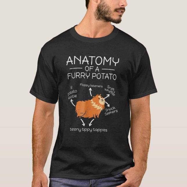 Anatomy Of A Furry Potato Guinea Pig Rodent_1 T-Shirt (Front)