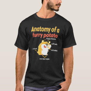 Anatomy Of A Furry Potato Kid Size -Guinea-Pig-Ham T-Shirt