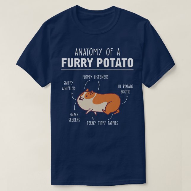 Anatomy OF A Furry Potato Outfit For Guinea Pig Lo T-Shirt (Design Front)