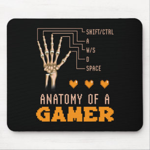 Anatomy Of A Gamer Bone Hand Gamers Gaming Gamblin Mouse Pad