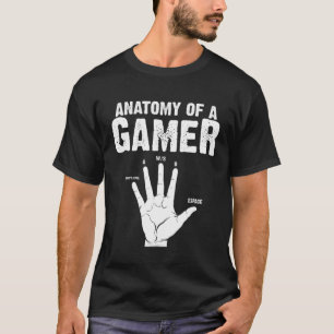 Anatomy of A Gamer Gaming mens Boys Gamer T-Shirt