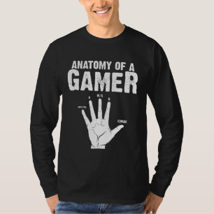 Anatomy of A Gamer Gaming  mens Boys Gamer T-Shirt
