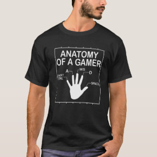 Anatomy Of a Gamer Hand Gaming Gamer Boy Men Funny T-Shirt