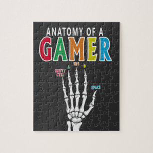 Anatomy Of A Gamer Skeleton Hand Funny puzzle