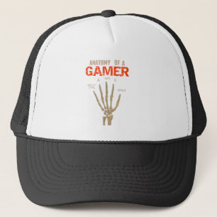 Anatomy of a Gamer Skeleton Hand Keyboard Trucker Hat