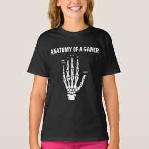 Anatomy Of A Gamer Skeleton Hand T-Shirt