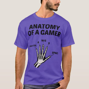 Anatomy Of A Gamer Video Game Player Gaming Pc Con T-Shirt