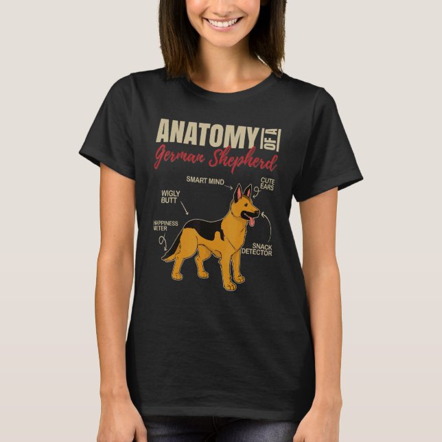 Anatomy Of A German Shepherd 1 T-Shirt (Front)
