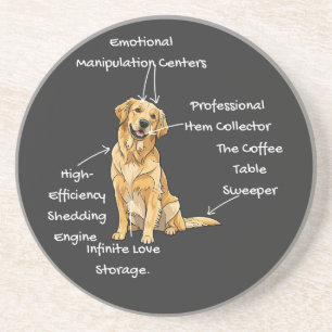 Anatomy of a Golden Retriever - Funny Dog Mom/Dad Coaster