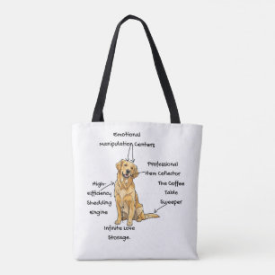 Anatomy of a Golden Retriever - Funny Dog Mom/Dad  Tote Bag