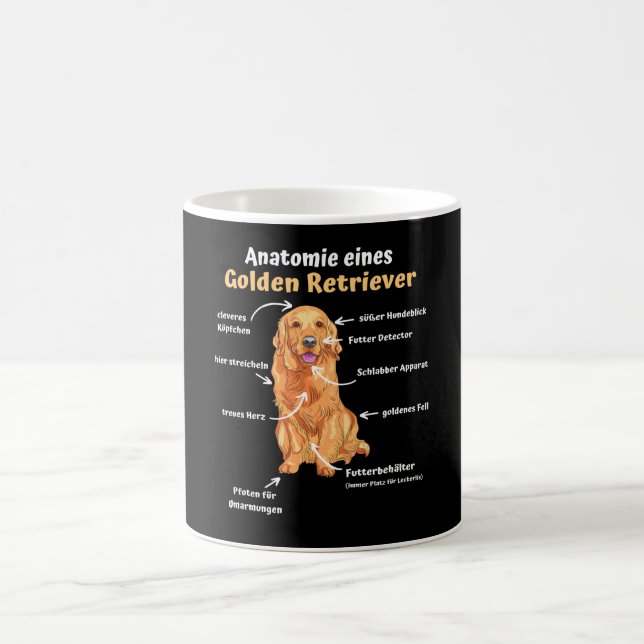 Anatomy Of A Golden Retriever Sweet Dogs Funny Coffee Mug (Center)
