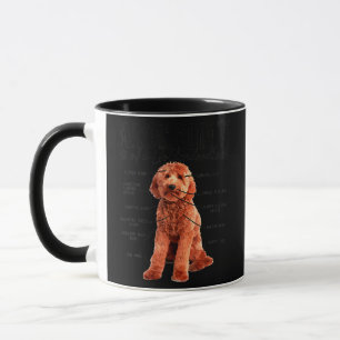 Anatomy Of A Goldendoodle Funny Cute Dog Doodle Mug