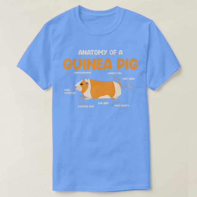 Anatomy of a Guinea Pig Funny Furry Potato Lover  T-Shirt (Design Front)