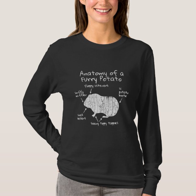 Anatomy Of A Guinea Pig Owner Graphic T-Shirt (Front)