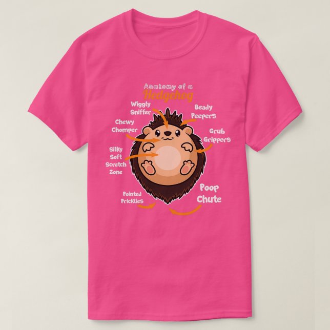 Anatomy Of A Hedgehog 2 T-Shirt (Design Front)