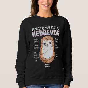 Anatomy Of A Hedgehog Hedgie Girl Pet Women Sweatshirt