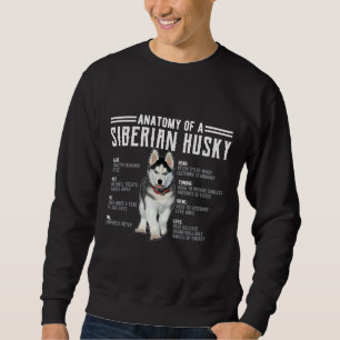 Anatomy Of A Husky Print Siberian Dog Fans Tee Pro