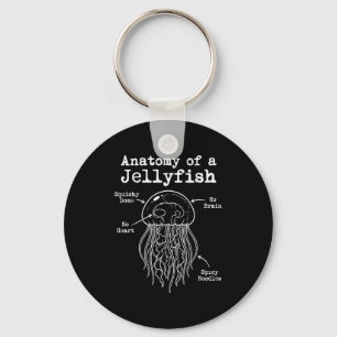 Anatomy of a jellyfish spicy noodles funny marine key ring