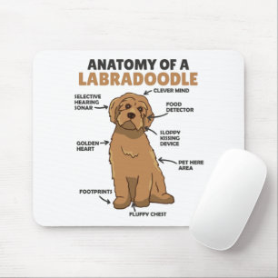 Anatomy Of A Labradoodle Cute Canine Puppy Mouse Pad