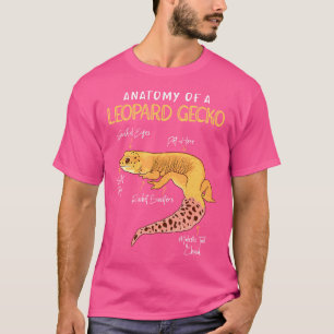 Anatomy Of A Leopard Gecko Terrarium Reptiles Geck T-Shirt