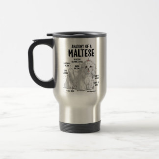 Anatomy of A Maltese Dog Owner Puppy Funny Cute Travel Mug