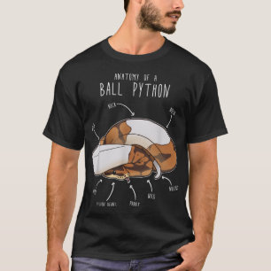 Anatomy of a Piebald Ball Python, Funny Reptile Sn T-Shirt