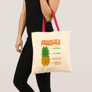 Anatomy Of A Pineapple Lovers Holidays Family Cool Tote Bag