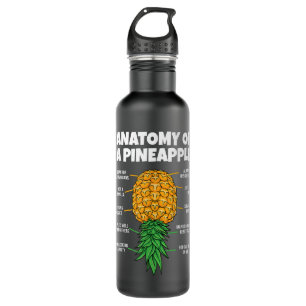 Anatomy Of A Pineapple Swinger Funny Upside Down P 710 Ml Water Bottle