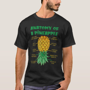 Anatomy Of A Pineapple Swinger  Upside Down Pineap T-Shirt