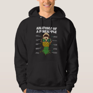 Anatomy of a Pineapple  Upside Down Pineapple Swin Hoodie