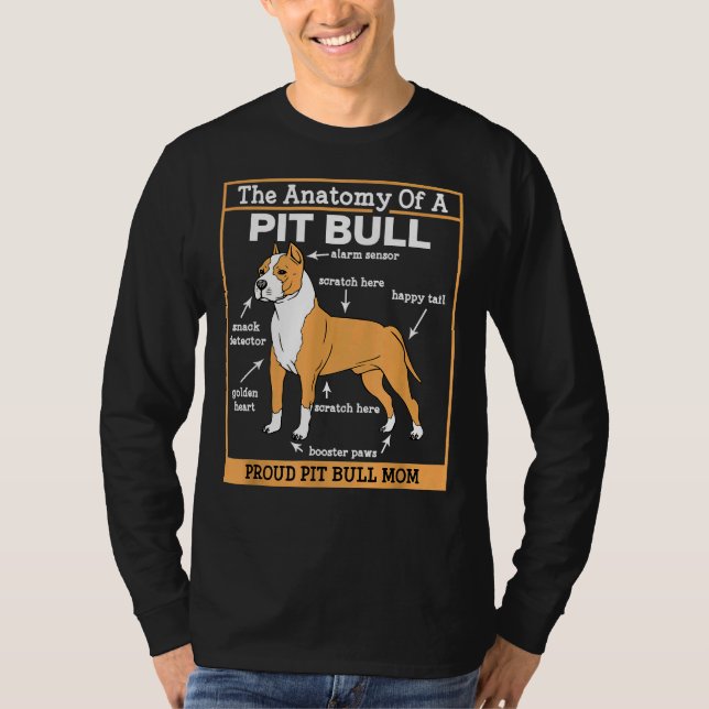 Anatomy Of A Pit Bull For Moms T-Shirt (Front)