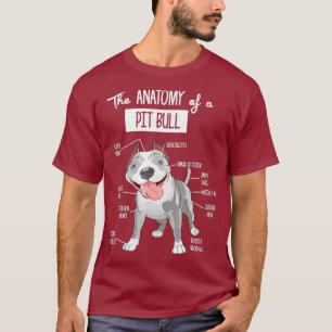 Anatomy Of A Pitbull  Dog Lover Tee