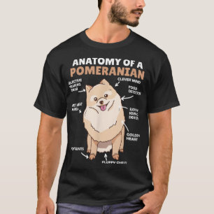 Anatomy Of A Pomeranian Cute Dogs Funny Pomeranian T-Shirt