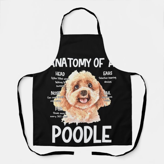 Anatomy Of A Poodle For Dog Lovers Apron (Front)