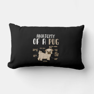 Anatomy Of A Pug Breed Dog Pet Hound Lover Lumbar Cushion