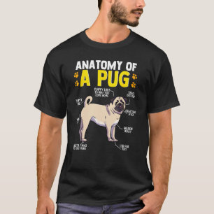 Anatomy Of A Pug Dog Funny Dog Lover Gift T-Shirt
