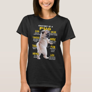 Anatomy Of A Pug Funny Dog T-Shirt