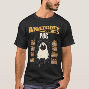 Anatomy Of A Pug - Funny Pug Design 268 T-Shirt