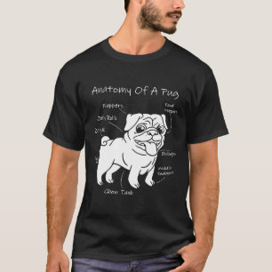 Anatomy Of A Pug Funny Pug Gift T-Shirt