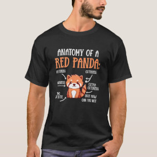 Anatomy of a Red Panda Science Zoologist Cute Pand T-Shirt