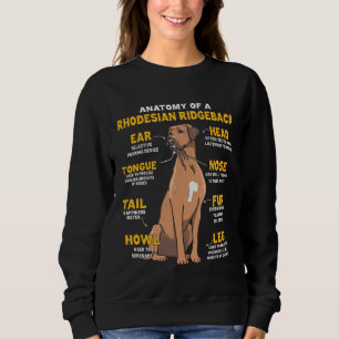 Anatomy Of A Rhodesian Ridgeback For Dog Sweatshirt