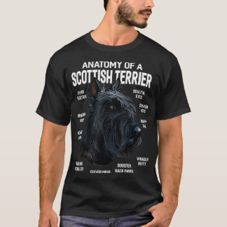 Anatomy of a Scottish Terrier Dog Funny Gift  T-Shirt