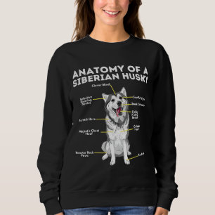 Anatomy Of A Siberian Husky Funny Sibe Owner Dog Sweatshirt