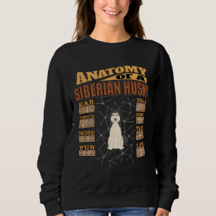 Anatomy Of A Siberian Husky Funny Siberian Husky Sweatshirt