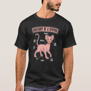 Anatomy Of A Sphynx Cat Cute Sphinx Cat T-Shirt