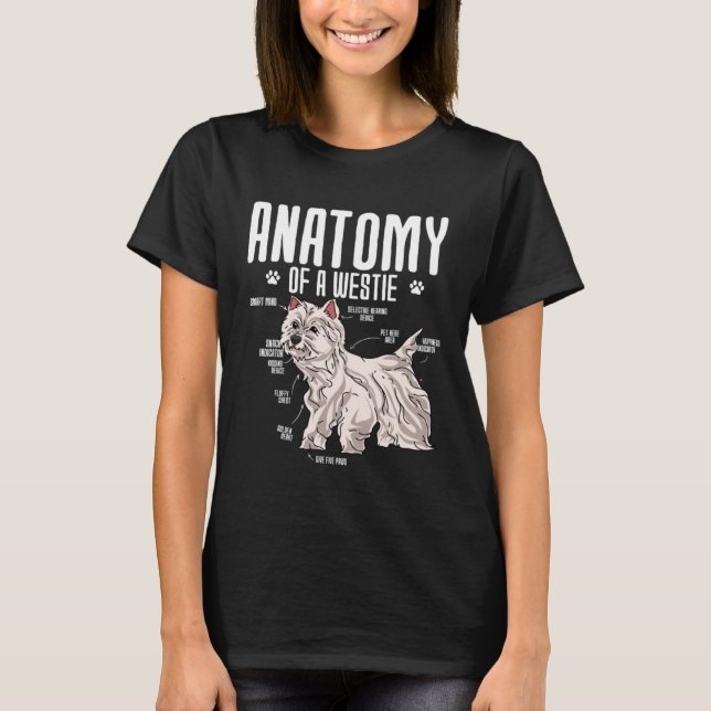 Anatomy Of A West Highland White Terrier T-Shirt (Front)